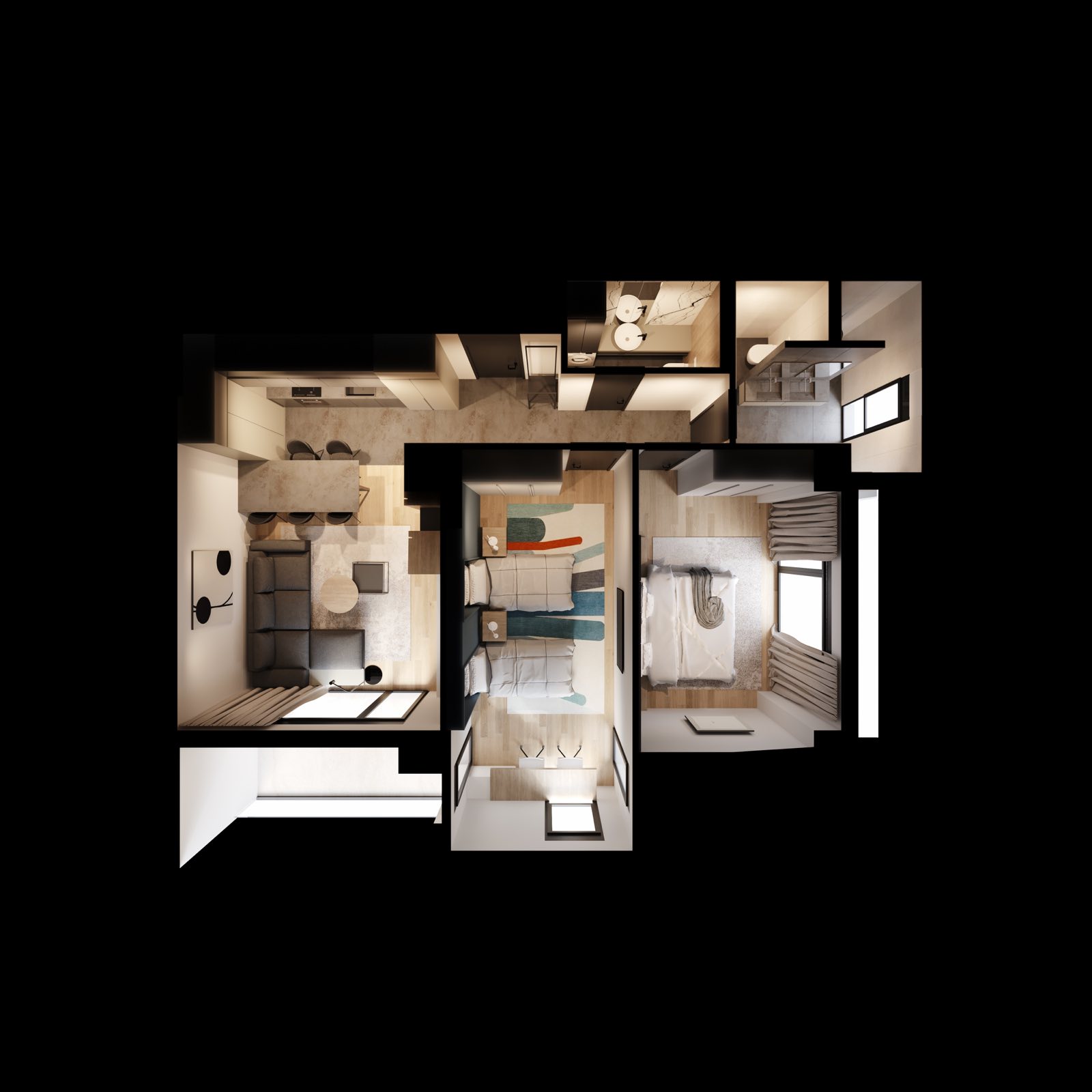 Corner Residence 3 apartment layout B