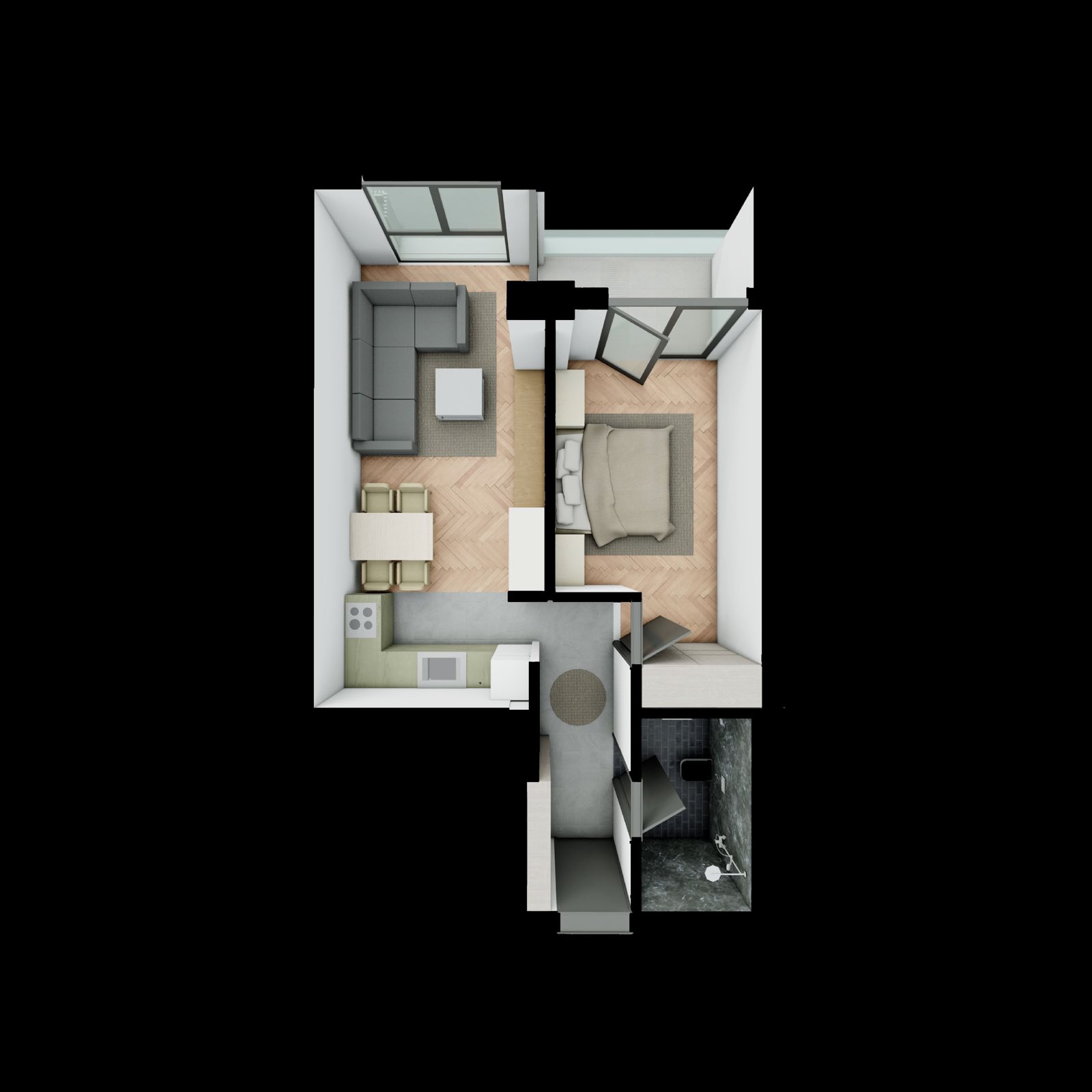 ParkLine apartment 53.3 square meters