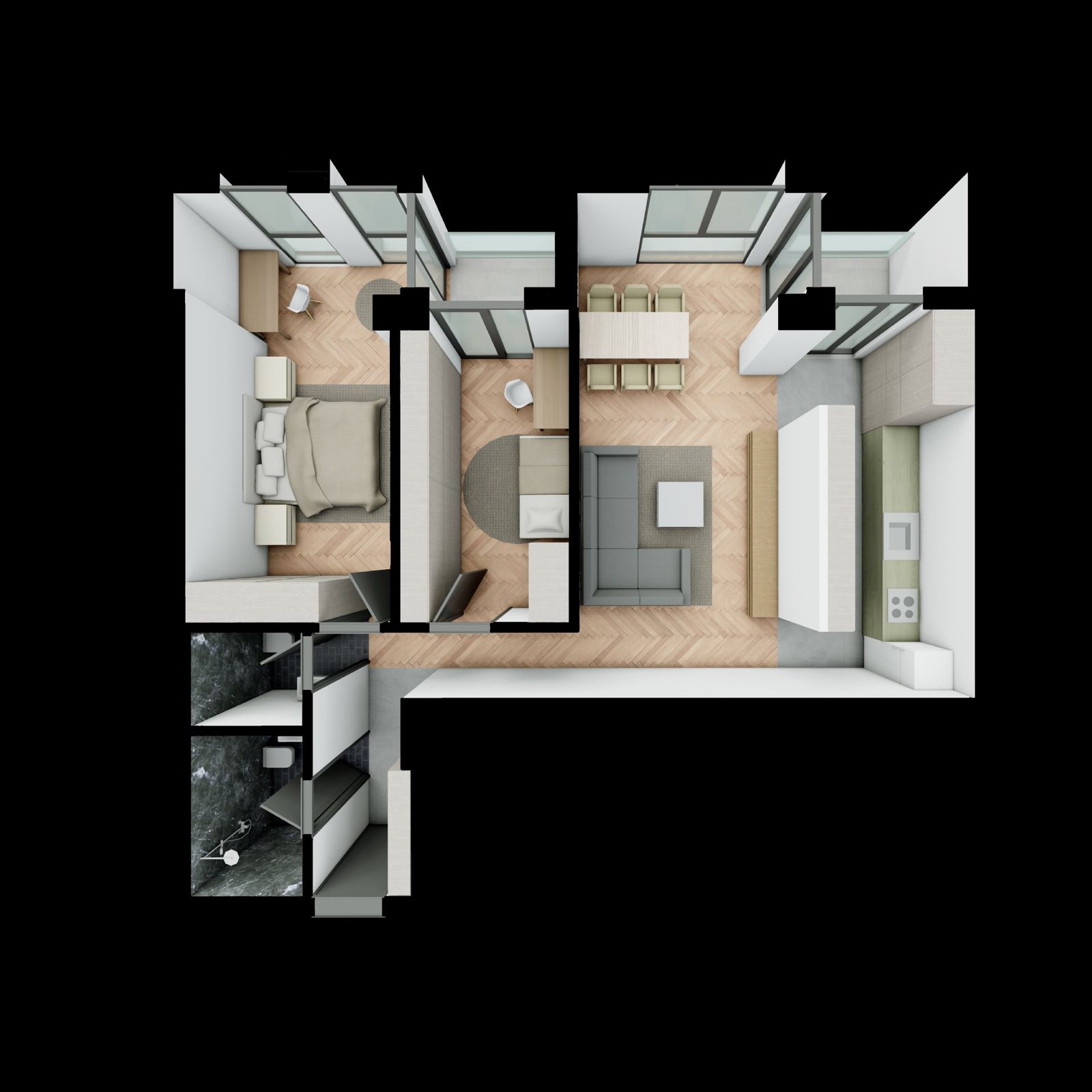 ParkLine apartment 83.2 square meters